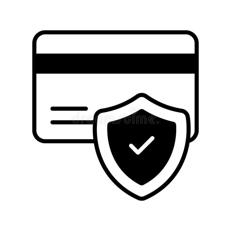 Atm Card with Protection Shield, Secure Payment Concept Icon, Credit Card Security Vector Stock Vector - Illustration of money, payment_ 287484615
